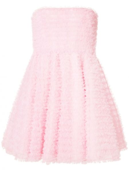 Vestido de cóctel con volantes de tul Dsquared2 rosa