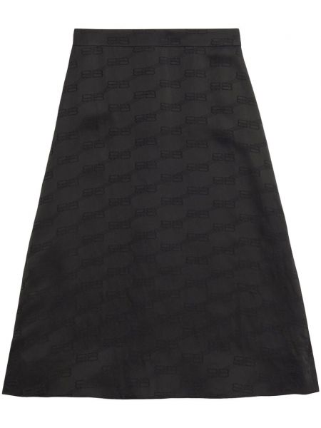 Czarna spódnica żakardowa Balenciaga