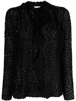Průsvitná halenka Isabel Marant černá