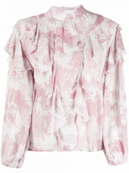 Blusa de flores con estampado con volantes La Seine & Moi rosa