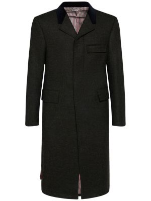 Vilnonis paltas Thom Browne žalia