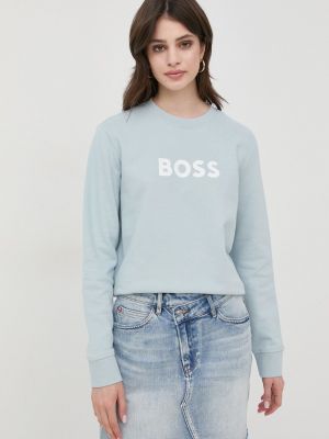 Bluza z nadrukiem Boss niebieska