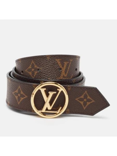 Cinturón de cuero retro Louis Vuitton Vintage marrón