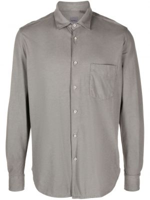 Памучна риза с джобове Aspesi сиво