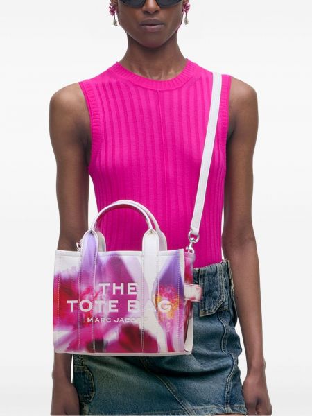 Dabīgās ādas shopper soma ar ziediem Marc Jacobs