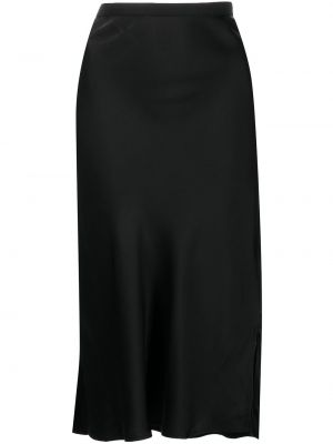 Slim fit hedvábné midi sukně Anine Bing - černá