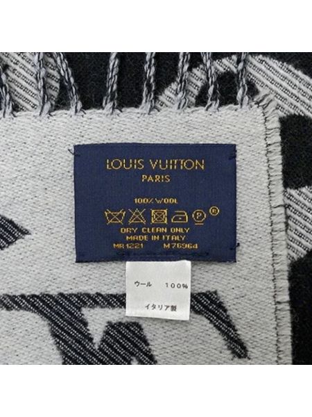 Bufanda de seda retro Louis Vuitton Vintage negro