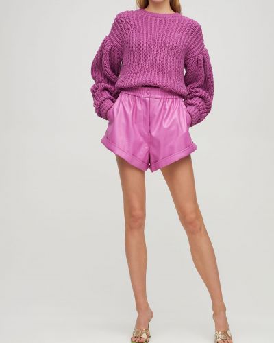 Sweter bawełniany Rotate różowy