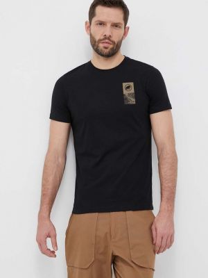 Тениска с дълъг ръкав с принт Mammut черно