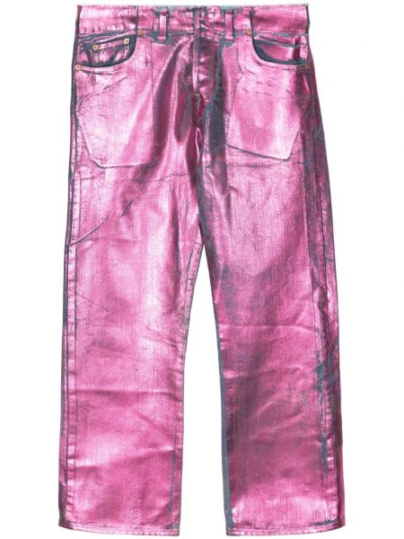 Straight fit džíny Doublet růžové