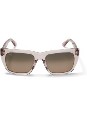 Прозрачные очки солнцезащитные Maui Jim розовые