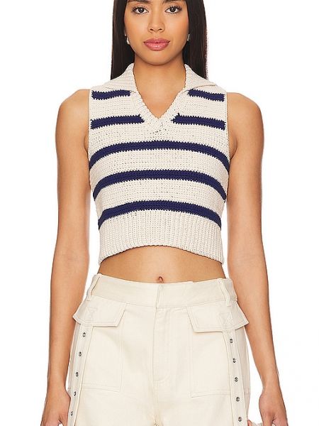 Crop top a rayas The Knotty Ones azul