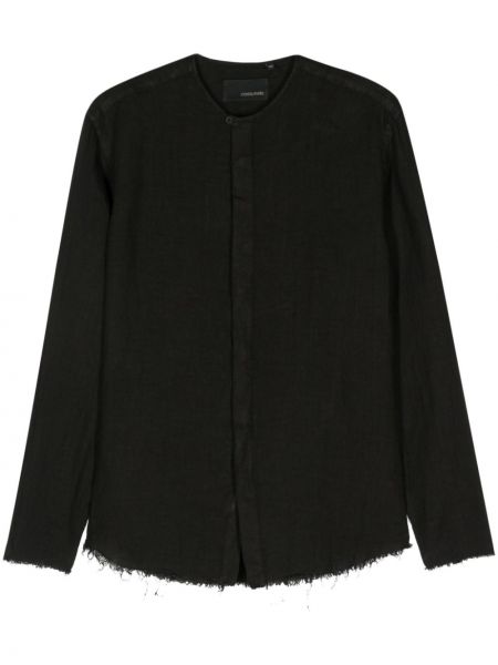 Λινό πουκάμισο Costumein μαύρο