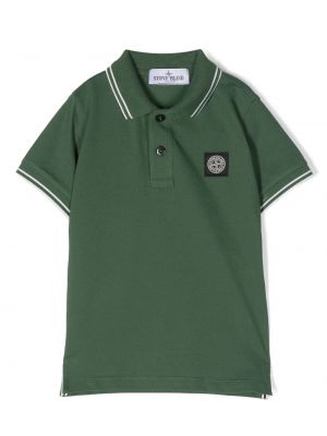 Kort tröja för tjejer Stone Island Junior grön