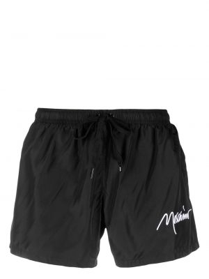 Kratke hlače s vezom Moschino crna