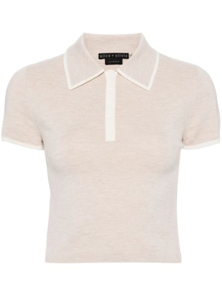 Strikket poloshirt Alice + Olivia