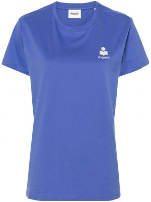 Kokvilnas t-krekls Marant Etoile zils
