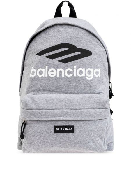 Puuvilla reppu Balenciaga harmaa