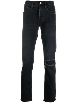 Jeans skinny effet usé Frame noir