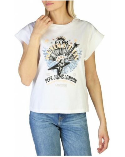 T-shirt Pepe Jeans, biały