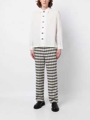 Pantalon à imprimé à motif géométrique Bode blanc