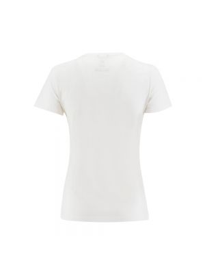 Camiseta de algodón de cuello redondo Parajumpers blanco