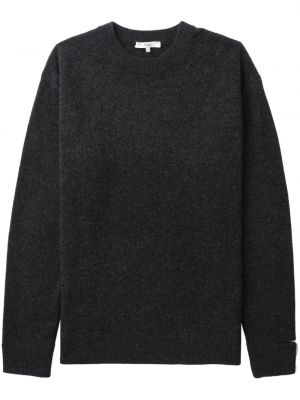 Vlněný svetr s dírami Tibi černý