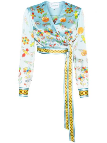 Bluza s cvjetnim printom s printom Casablanca