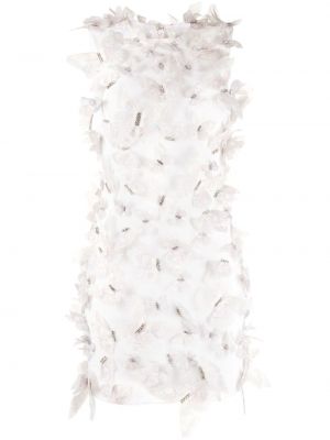Koktejlové šaty bez rukávů Cynthia Rowley bílé