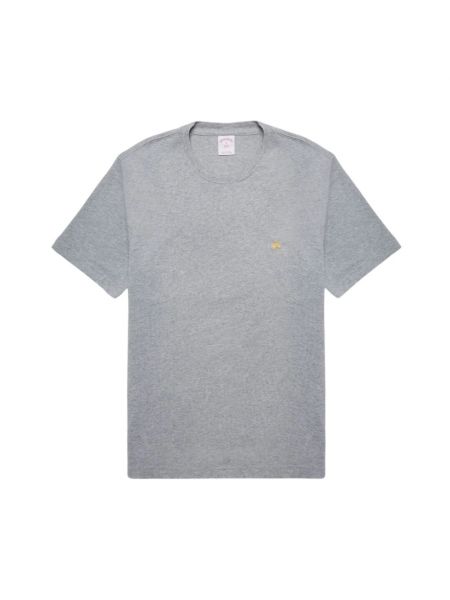 T-shirt en coton avec manches courtes Brooks Brothers gris