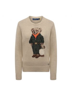 Хлопковый свитер Polo Ralph Lauren, бежевый