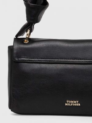 Kožená kabelka Tommy Hilfiger černá