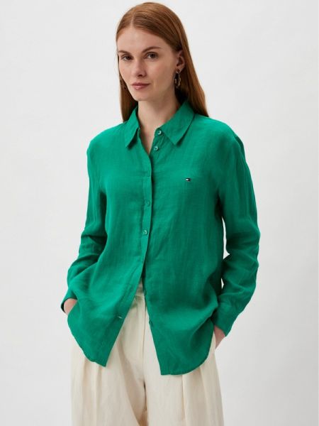 Рубашка Tommy Hilfiger зеленая