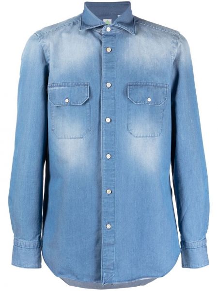 Camicia jeans Finamore 1925 blu