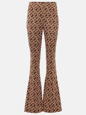 Pantaloni cu imagine cu croială lejeră Diane Von Furstenberg maro