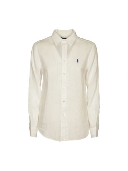 Lniana koszula relaxed fit Polo Ralph Lauren biała