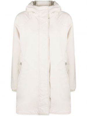 Manteau à capuche réversible Woolrich blanc