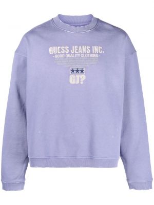 Distressed sweatshirt mit stickerei Guess Usa lila