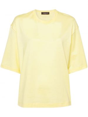 Kokvilnas t-krekls ar pērlītēm Fabiana Filippi dzeltens
