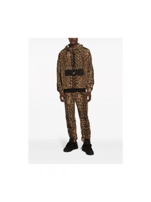 Chaqueta con capucha con estampado leopardo Dolce & Gabbana