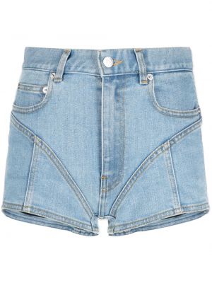 Kratke jeans hlače Mugler modra