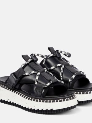 Kožené sandály Chloã© černé