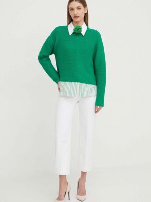 Sweter wełniany Custommade zielony