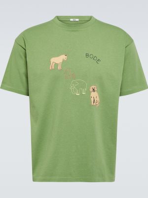 Kokvilnas t-krekls Bode zaļš