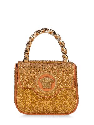 Saténová taška Versace zlatá