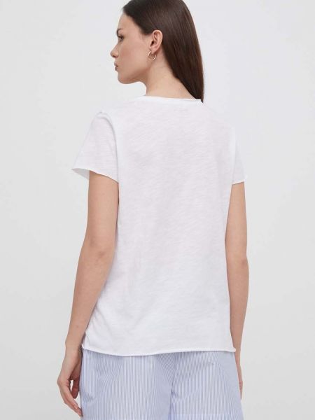 Bavlněné tričko Pepe Jeans bílé