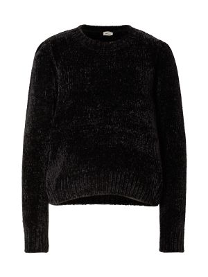 Jednofarebný pletený priliehavý sveter Pimkie - čierna