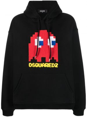 Baskılı uzun kazak Dsquared2 siyah