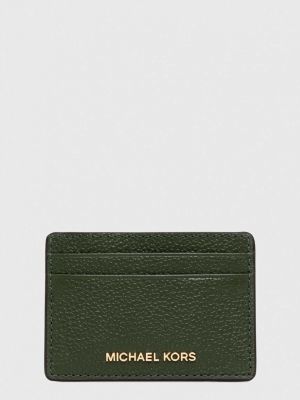 Зелений шкіряний гаманець Michael Michael Kors