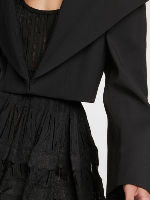 Vlnené sako Alaã¯a čierna